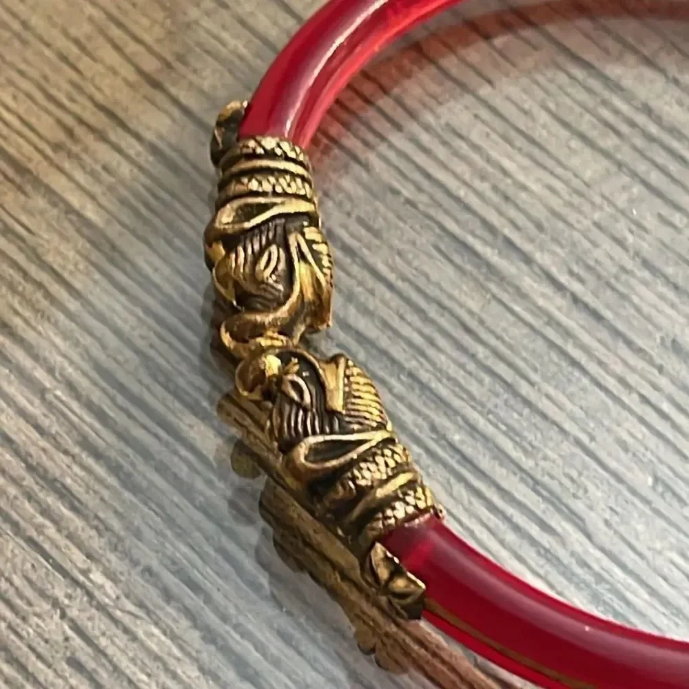 Gajmukhi Elephant Face Design Bangle Bracelet Lucite/Acrylic Tortoise Shell